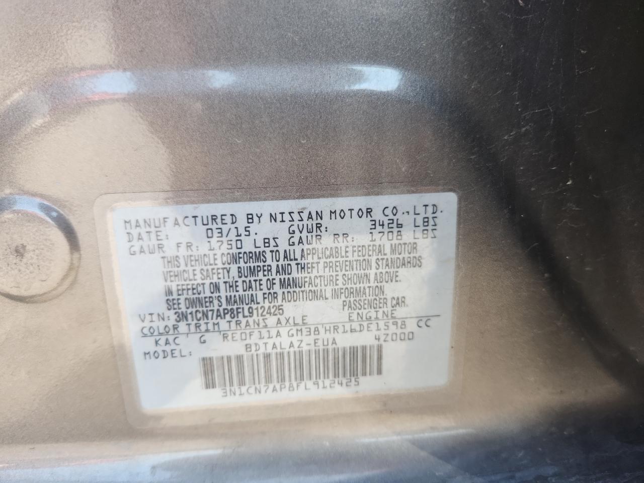 Nissan Versa S Image 7