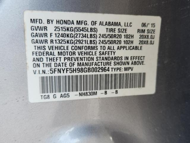 Honda Pilot Touring Image 11