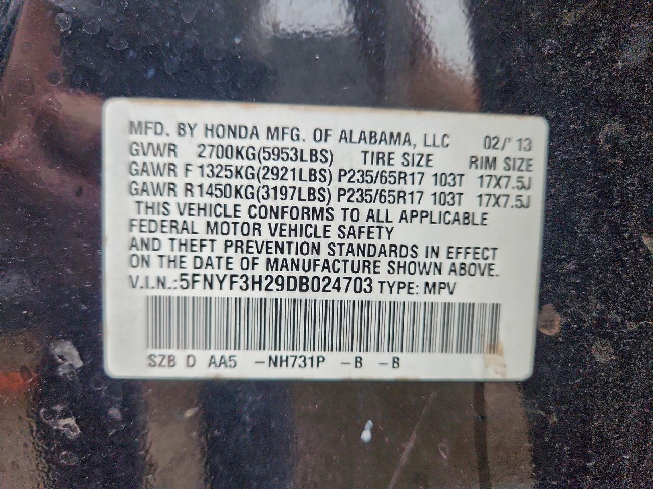 Honda Pilot Lx Image 11