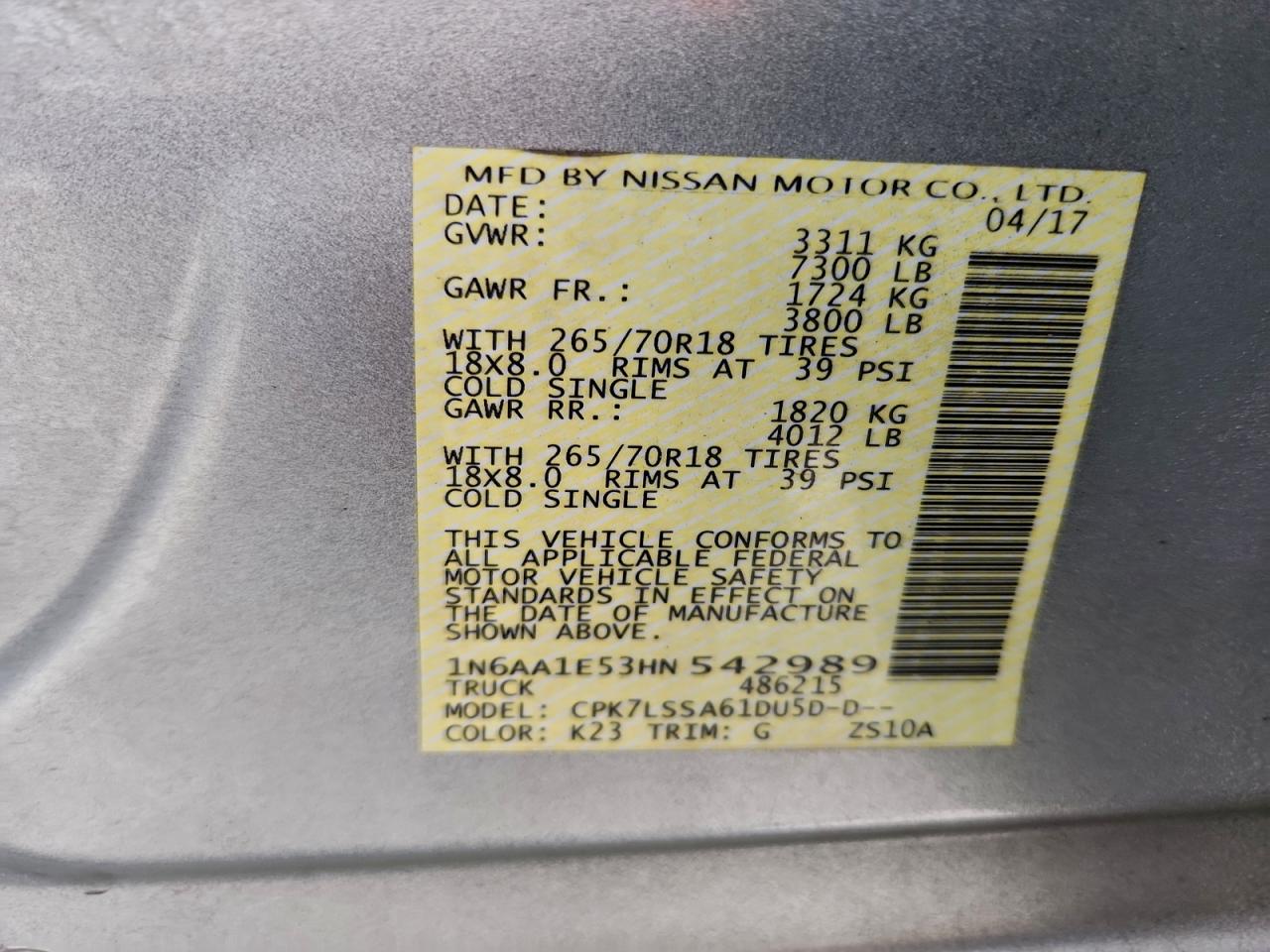 Nissan Titan Sv Image 9