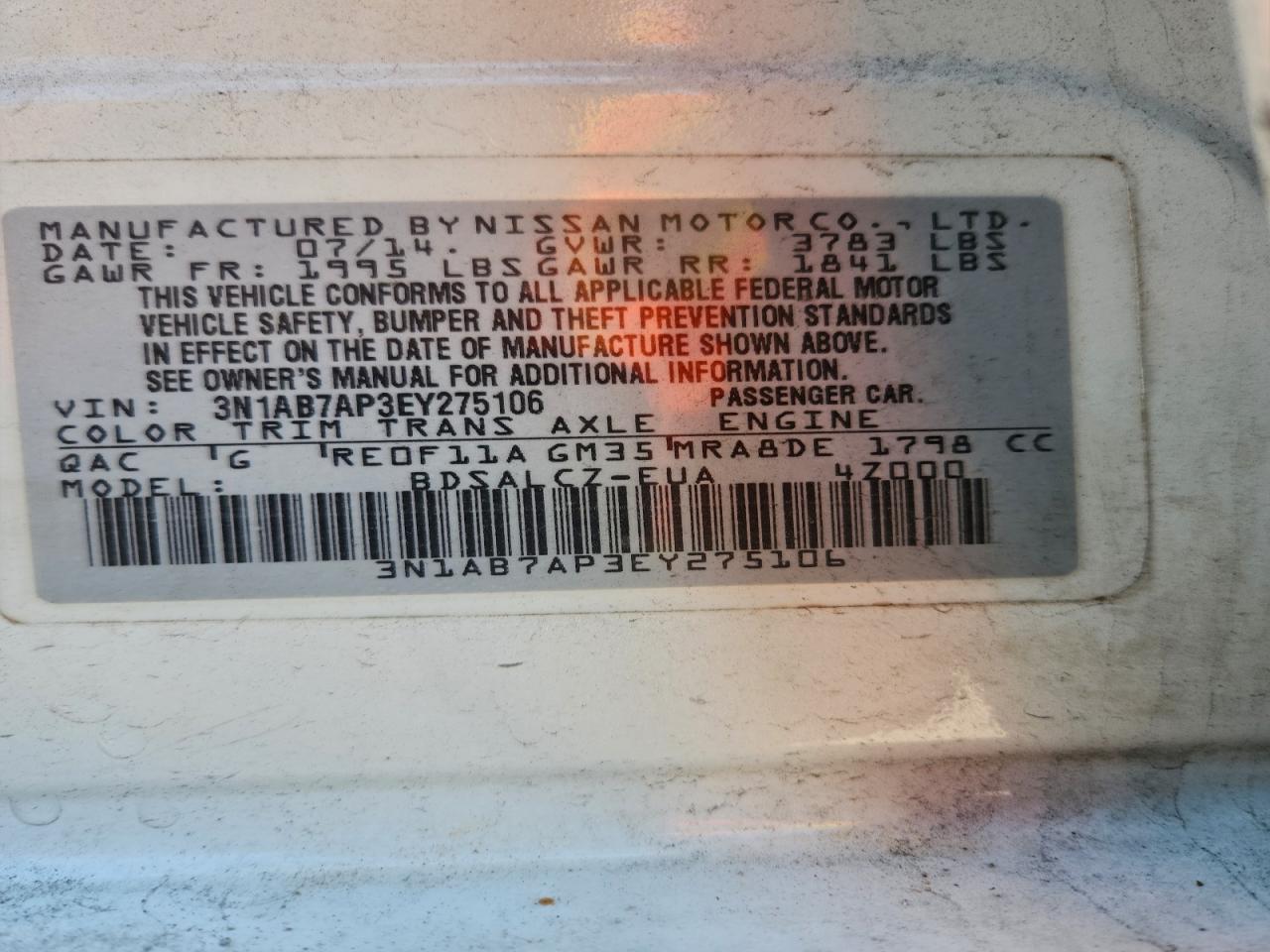 Nissan Sentra S Image 8